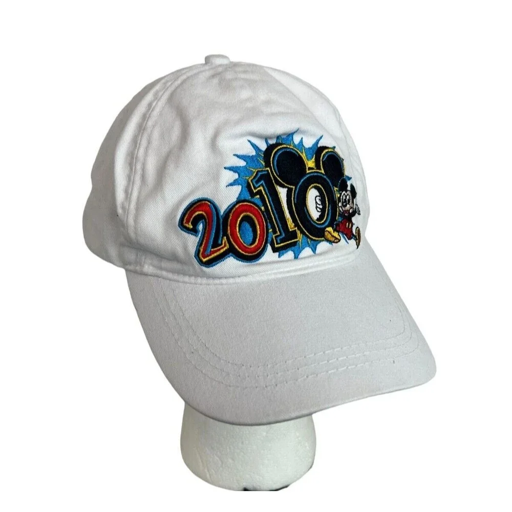 VTG 2010 Disney Parks White Adjustable Hat Adult Baseball Cap